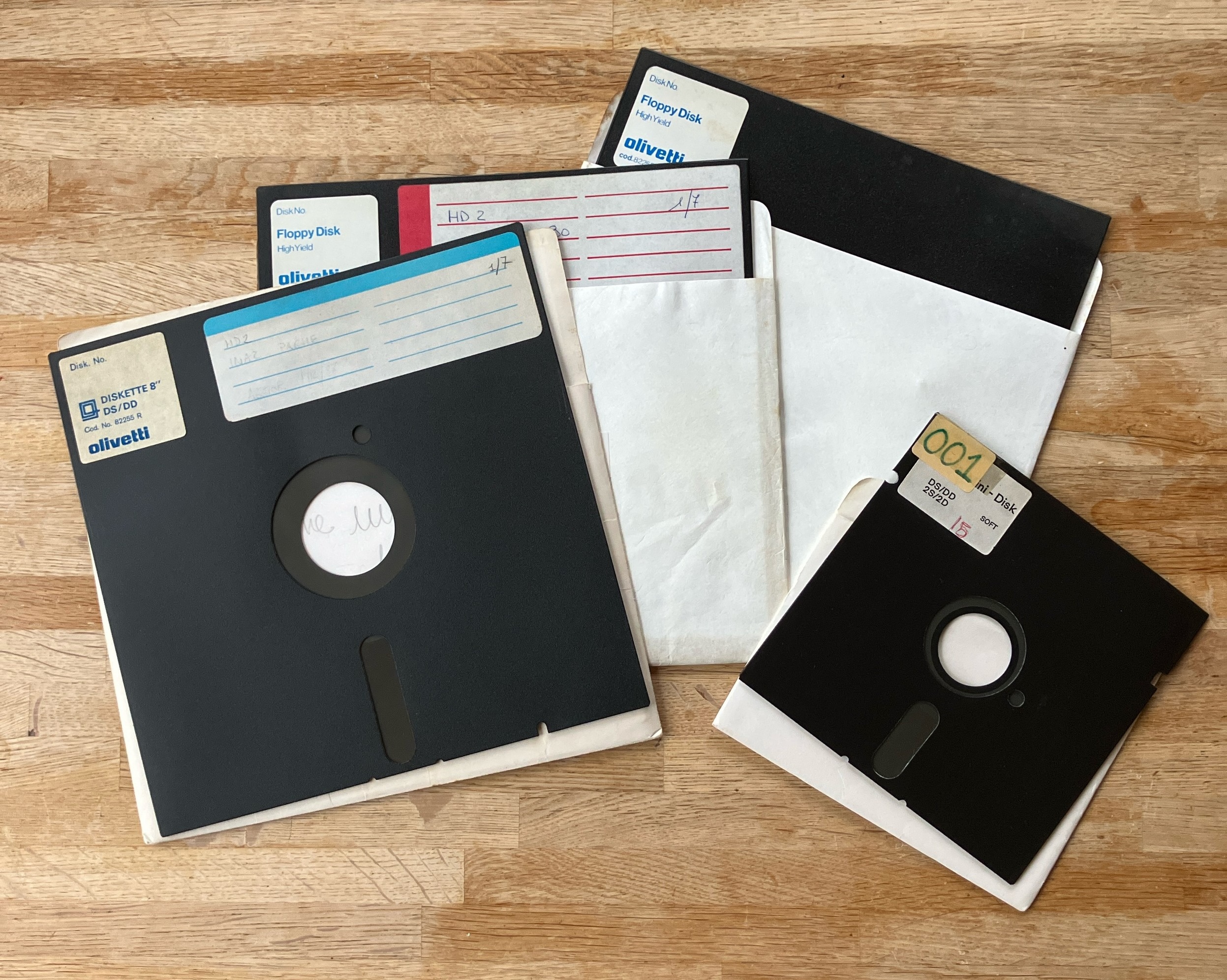 I bought 8″ floppies :-)
